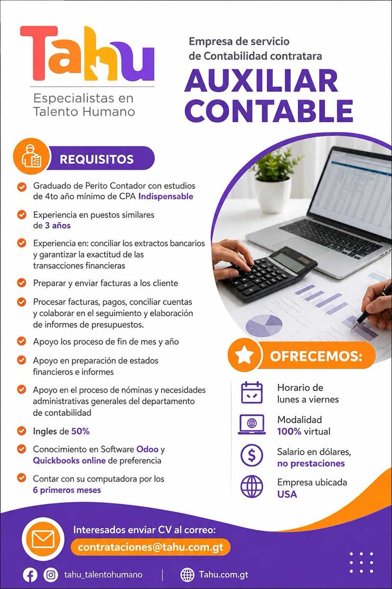 Inicio auxiliar contable